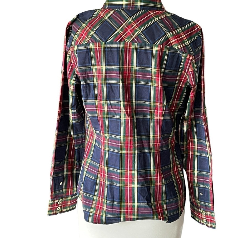 Talbots Tartan Plaid Long Sleeve Shirt Size 6 - Picture 2 of 6